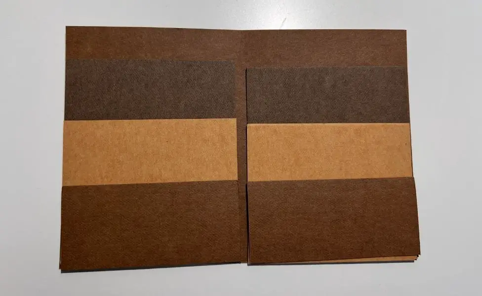 Einzelteile aus Lederpapier für das Karten-Etui
